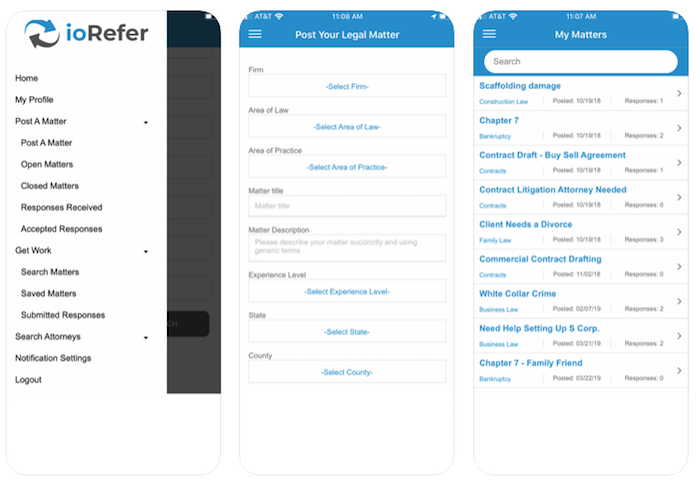 ioRefer Legal Referral and Matter Staffing App Now Available for Android and iOS